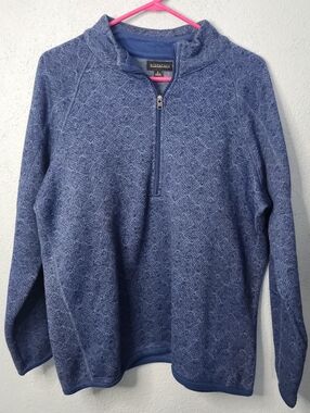 Men's Blue Half-Zip Sweater